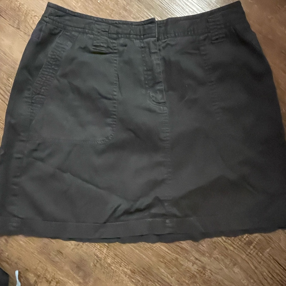 Black cargo skirt